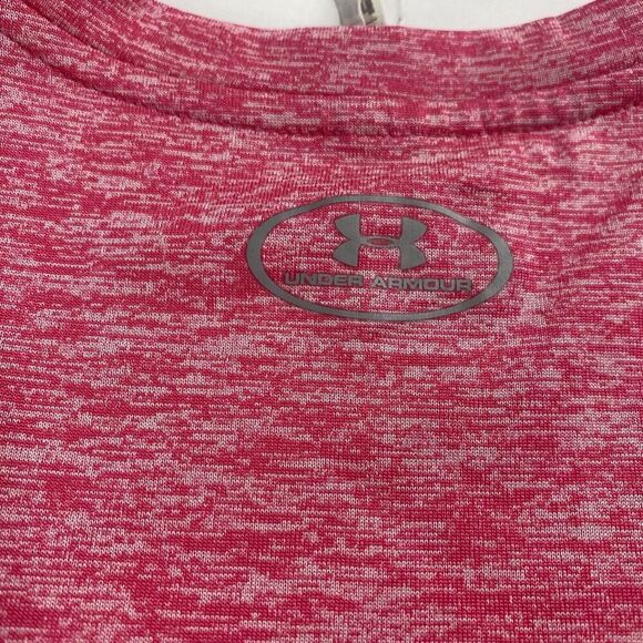 Under Armour Heat Gear Womens T-Shirt Tech V-Neck Twist Short Sleeve Pink Size M - Picture 8 of 11